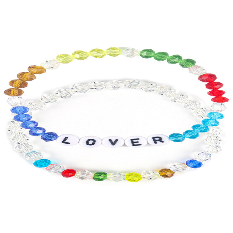 Wholesale Taylor English Name Crystal Bead Bracelet